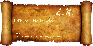 Lövi Melinda névjegykártya