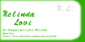 melinda lovi business card
